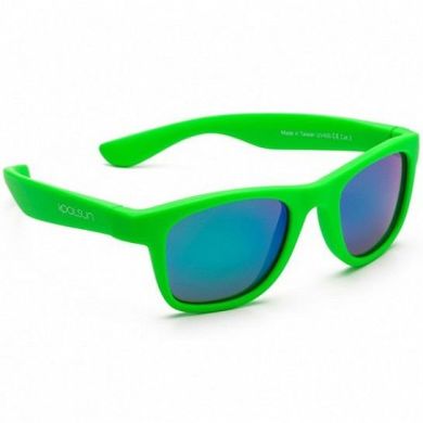 Детские солнцезащитные очки Koolsun неоново-зеленые серии Wave Размер: 1+ KS-WANG001