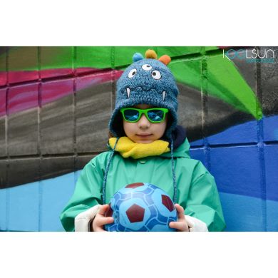 Детские солнцезащитные очки Koolsun неоново-зеленые серии Wave Размер: 1+ KS-WANG001
