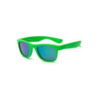 Дитячі сонцезахисні окуляри Koolsun неоново-зелені серії Wave Розмір: 1+ KS-WANG001