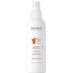 Детский солнцезащитный флюид-спрей BABE Laboratorios Pediatric Fluid Spray SPF 50 С пантенолом и пребиотиком 200 мл 8436571632579