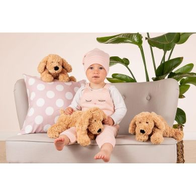 Іграшка м'яка бежева собачка лежить 22 см Teddy Hermann 919285