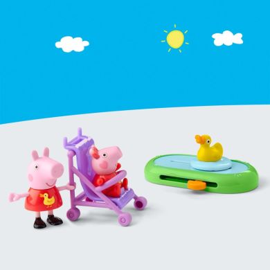 Игровой набор PEPPA FIGURINES серии Моменты с Пеппой &ndash; СЕСТРИЧКИ НА ПРОГУЛКЕ G0528