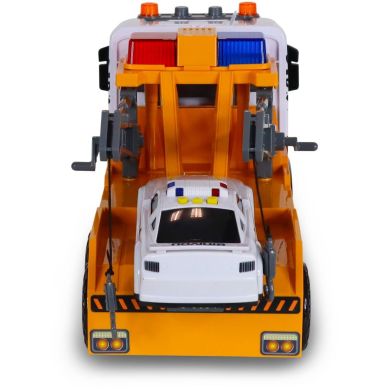 Игровой набор серии Mid Truck ЭВАКУАТОР SCANIA С МАШИНОЙ ПОЛИЦИИ (свет, звук) 3004KS