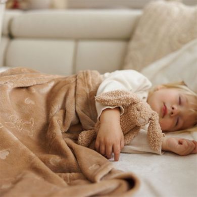 Одеяло мягкое бежевое с зайкой BabyOno 75 x 100cm 1567/02