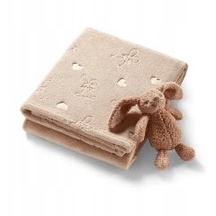 Одеяло мягкое бежевое с зайкой BabyOno 75 x 100cm 1567/02