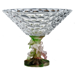 Хрустальная чаша Lisboa с фиолетовым основанием, h25 см, &Oslash; 30 см. CRISTAL DE PARIS 6439/39