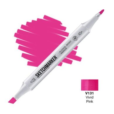 Маркер спиртовой двухсторонний Sketchmarker Vivid Pink SM-V131