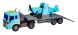 Машинка іграшкова Автопром Вантажівка з літаком інерційна пластикова 1:16 зі звуковими і світловими ефектами 7920A 7620АB
