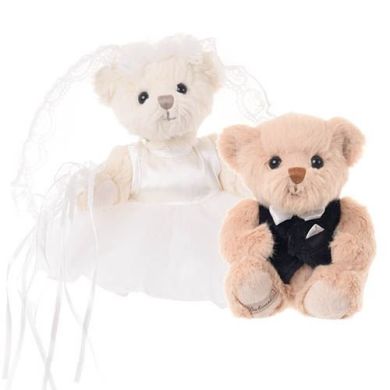 М'яка іграшка Bukowski (Буковскі) Ведмедик Кіара у весільній сукні 15 см білий IMA05028983