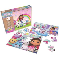 Пазл деревянный 3 в 1 &laquo;Кукольный домик Габби&raquo; (21см*28см) Spin Master SM33638/6066549