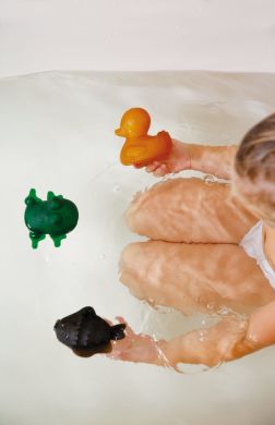 Подарунковий набір іграшок для ванни Hevea Pond Colored з натурального каучуку для дітей з народження HEVPOND