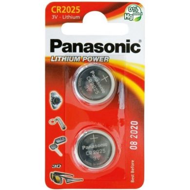 Батарейки Panasonic літієві CR2025 блістер 2 шт. CR-2025EL/2B