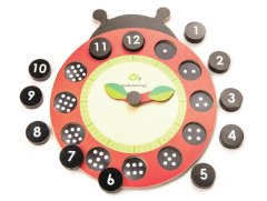 Игрушка из дерева Божья коровка Часы Tender Leaf Toys TL8412, Разноцветный