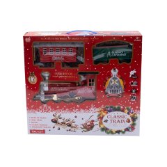 Игрушка Железнодорожный поезд с музыкой Classic Train Рождественский 17 деталей 127