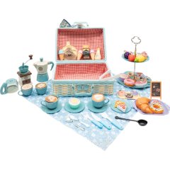 Игровой набор для пикника с корзиной Кофейный набор, синий XIE SHENG TOYS 9060A