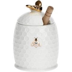 Емкость для меда APEREGINA ORO с ложечкой 4,5&times;3 см, фарфор La Porcellana Bianca P014001301