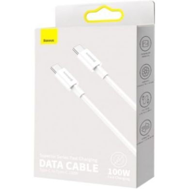 Кабель Baseus Type-C/Type-C 100W 1m CATYS-B02 белый