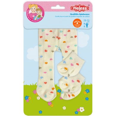 Комплект колготки+носки, молочный, на игрушку высотой 28-35 см Heless 5751