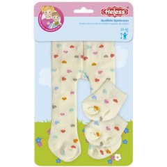 Комплект колготки+носки, молочный, на игрушку высотой 28-35 см Heless 5751