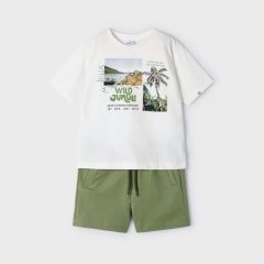 Комплект одежды для мальчика шорты, футболка кор/рук. 5F, р.122 Зеленый Mayoral 3605