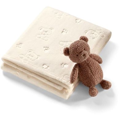Одеяло мягкое кремовое с мишкой BabyOno 1567/01