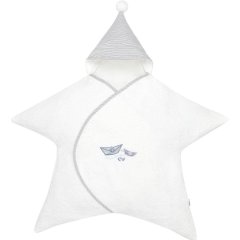 Куточок-рушник Babydola Кораблики у вигляді зірки сірий 11932