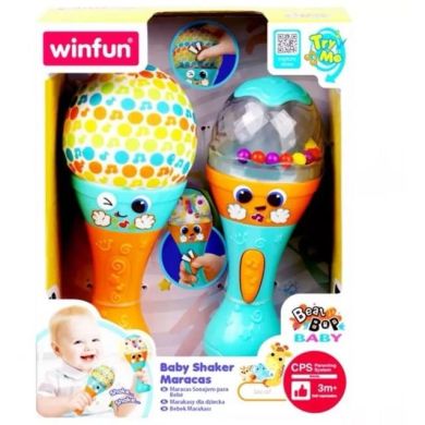 Маракасы 2 шт., погремушка, свет, бат WinFun 240803-NI