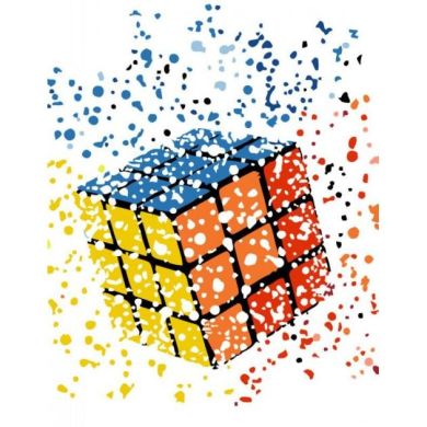 Картина по номерам Rosa Start Кубик Рубика в упаковке 35х45см N00013186