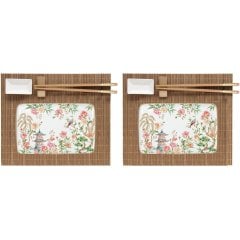 Набор суши с салфетками и палочками JARDINS D'ORIENT POZZI MILANO M006R1199JADO
