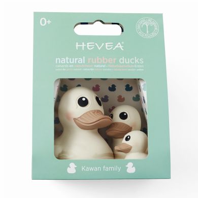 Набір іграшок для ванни Hevea Kawan Family з натурального каучуку для дітей з народження HEVKAWANF, Бежевий