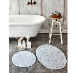 Набір килимків Karaca Home Obi Grey овальних для ванної 2 шт. 200.17.01.0304