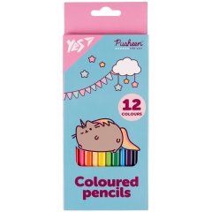 Карандаши цветные Yes 12 цв. Pusheen бирюзовый 290721