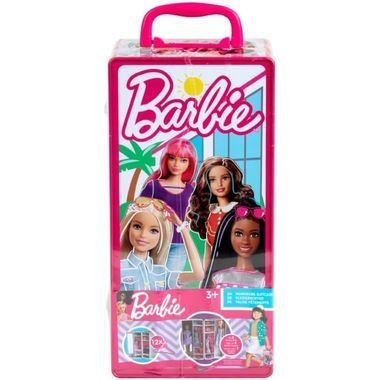 Раскладной шкаф для кукол BARBIE с полками и плечиками для одежды, Klein5801