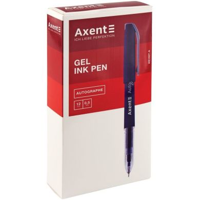 Ручка гелева Autographe, 0,5 мм, синя Axent AG 02-A