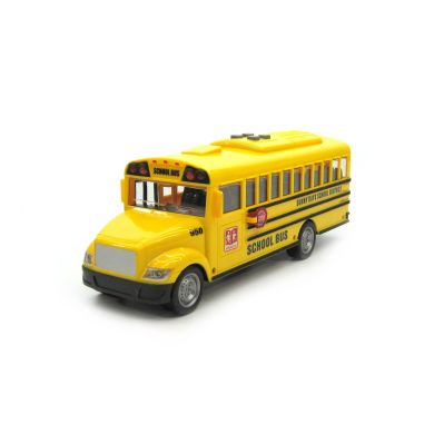 Школьный инерционный автобус Tiger Head 27 см (открывание дверей, свет и звук), 1:16 WY950A