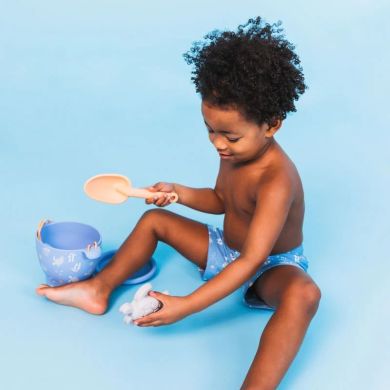 Силиконовый пляжный набор с ведром, лопатой, ситом и 1 формой Черепаха Swim Essentials 2024SE1669