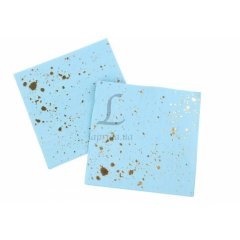 Святкові серветки Блакитні із золотом 25х25 см, 20 шт LaPrida 5-69767