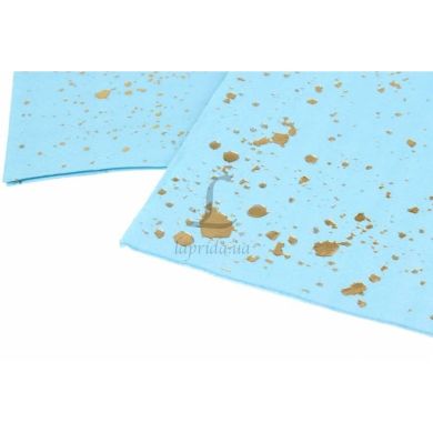Святкові серветки Блакитні із золотом 25х25 см, 20 шт LaPrida 5-69767