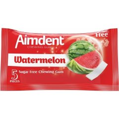 Жувальна гумка Aimdent Watermelon 5 пластинок без цукру 8681259504307