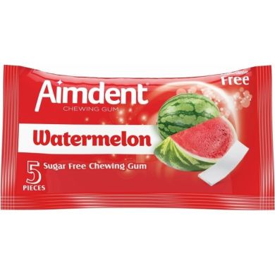 Жевательная резинка Aimdent Watermelon 5 пластинок без сахара 8681259504307