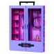 Сиреневый шкаф для одежды с куклой Barbie HJL66