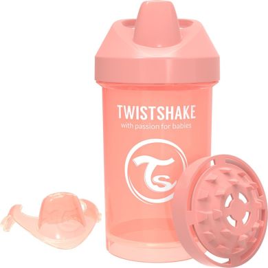 Чашка-непроливайка Twistshake 300 мл 8+ міс Світло-персикова 78320, Рожевий