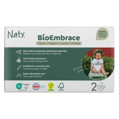 Детские подгузники BioEmbrace ТМ ECO BY NATY, размер 2 (3-6 кг), 33шт. в упаковке 7330933000208