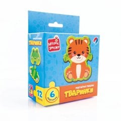 Игра развивающая пазлы магнитные Животные Vladi Toys VT1733-04