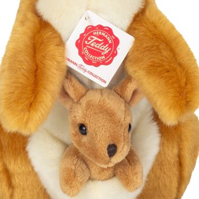 Іграшка м'яка Кенгуру з малюком 30 см Teddy Hermann 916338