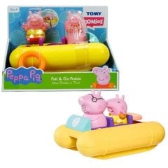 Игрушки для ванны Свинка Пеппа, папа Свин и катамаран Toomies. Игровой набор ТМ Tomy 124910