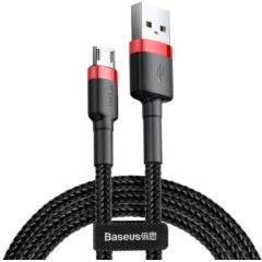 Кабель Baseus USB to Micro 1.5A 2m CAMKLF-C91 черный/черв.