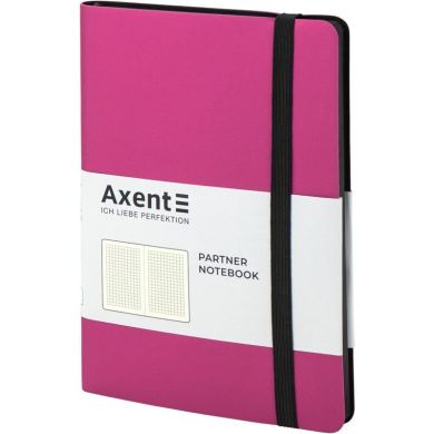 Книга записна Axent Partner Soft, 96 аркушів, клітинка, рожева 8206-10-A