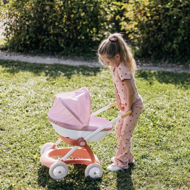 Коляска для ляльки Baby Nurse Теракотова пудра, люлька з корзиною, 18 міс.+ 7600254124