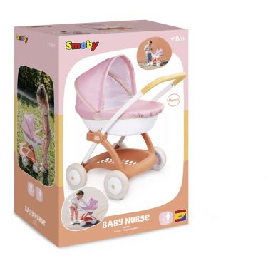 Коляска для ляльки Baby Nurse Теракотова пудра, люлька з корзиною, 18 міс.+ 7600254124